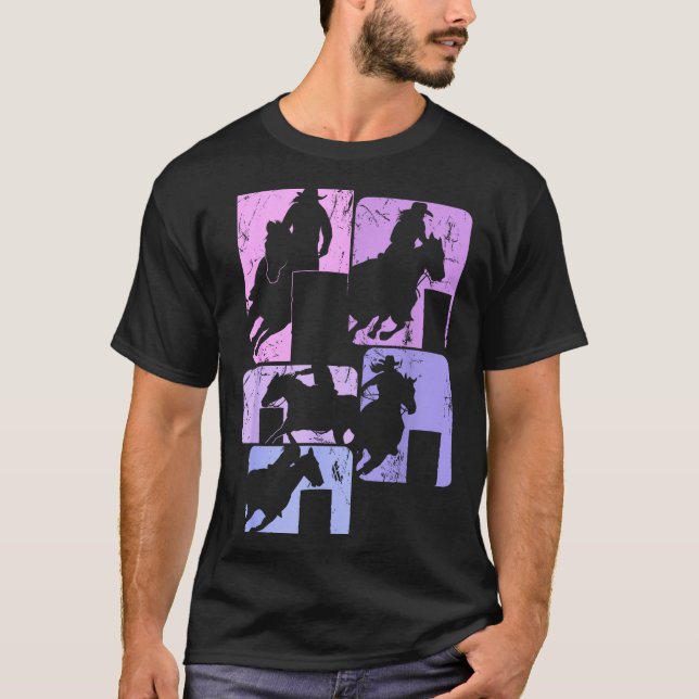 T-shirt Barrel Racing Horse Barrel Racer Rodeo Cowgirl Wom (Devant)