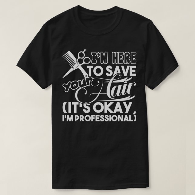 T-shirt Barres Barres Sauvez Vos Cheveux (Design devant)
