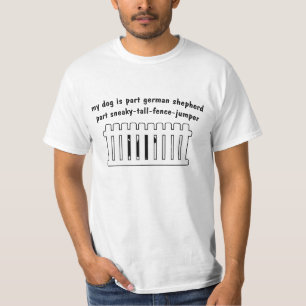 T-shirt Barrière-Pullover de pièce de berger allemand de