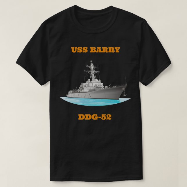 T-shirt Barry DDG52 Destroyer Ship (Design devant)