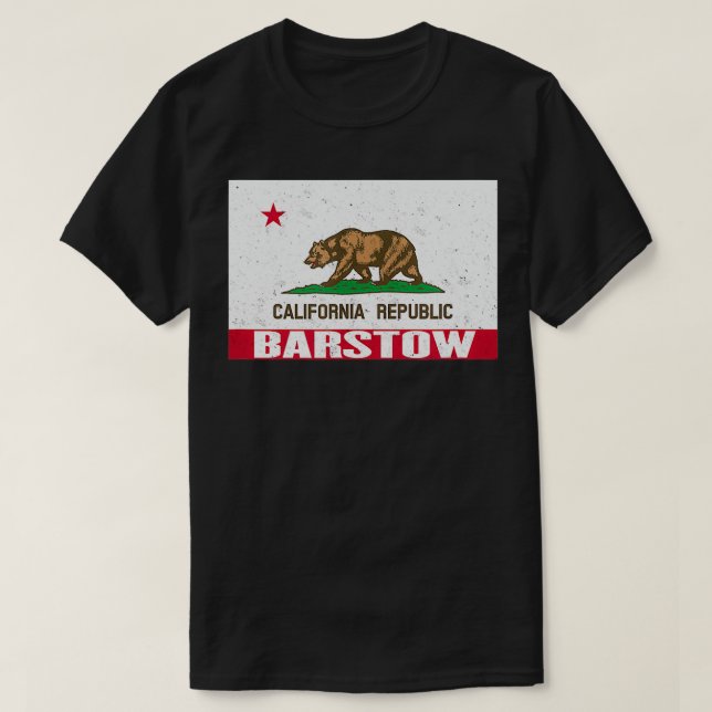 T-shirt Barstow, Californie  Drapeau de la République de C (Design devant)