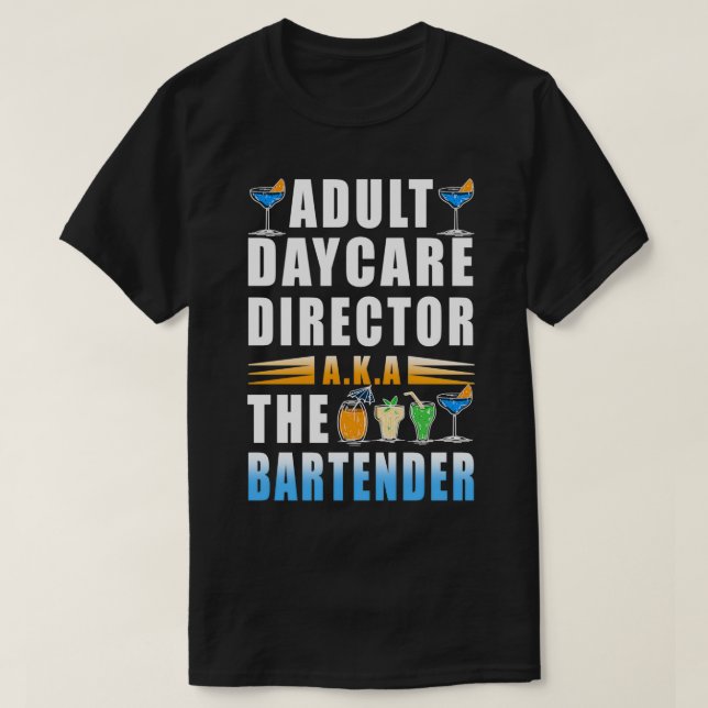 T-shirt Bartender Alcool Barman Bartender (Design devant)