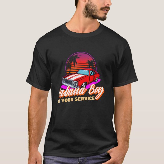 T-shirt Bartender Beach Party Cabana Boy À Votre Service (Devant)