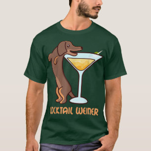 T-shirt Bartender Dachshund Dackel COCKTAIL WEINIL Chien p