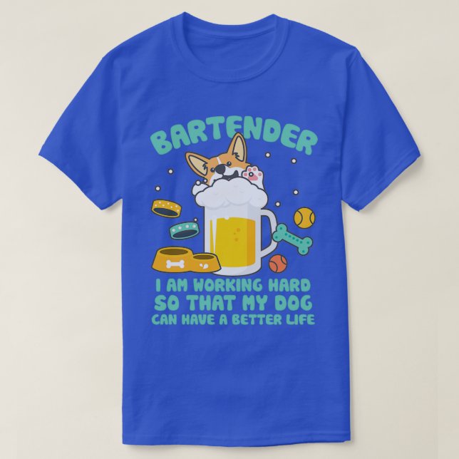T-shirt Bartender Funny 23 (Design devant)