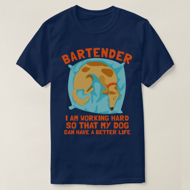 T-shirt Bartender Funny 31 (Design devant)