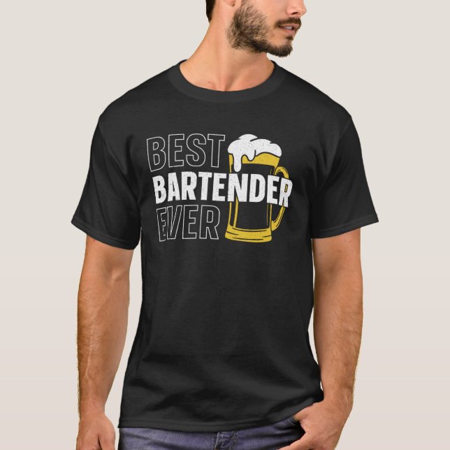 T-shirt Bartender Mixologist Best Bartender Ever (Devant)