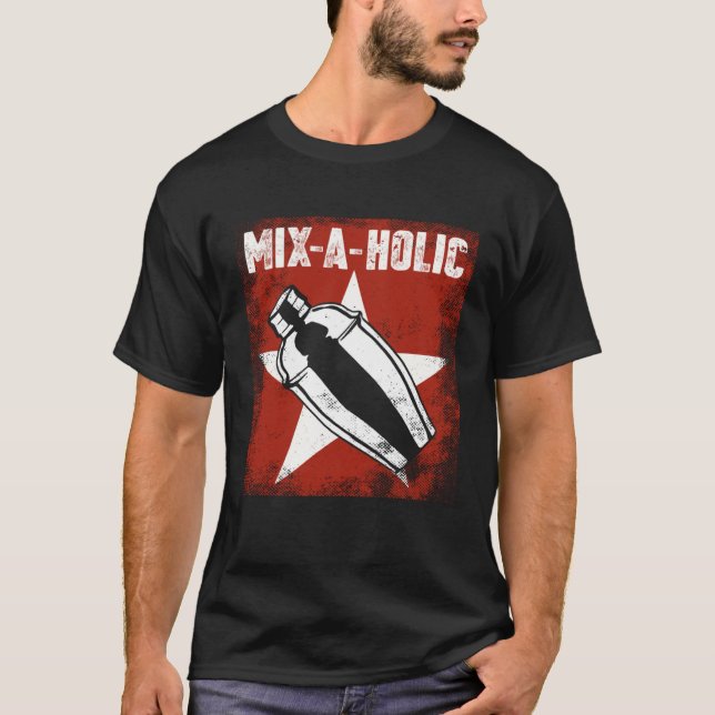 T-shirt Bartender Mixologist Mix A Holic (Devant)