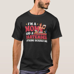 T-shirt Bartender Mixologue Je suis une maman et un barman