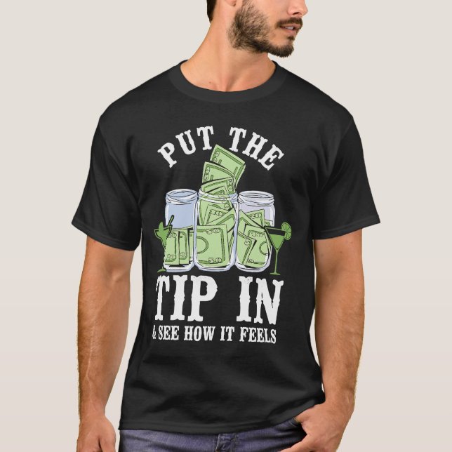 T-shirt Bartender Mixologue Placez Le Conseil Et Voyez Com (Devant)