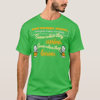 T-shirt Bartender Rules Party Cocktail Pun 1