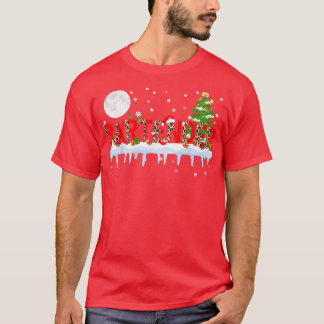 T-shirt Bartender Xmas Arbre Lumière Leopard Santa Hat Rei