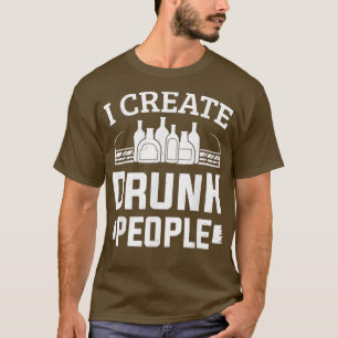 T-shirt Bartending Bartender I Create DrunPeople Barman