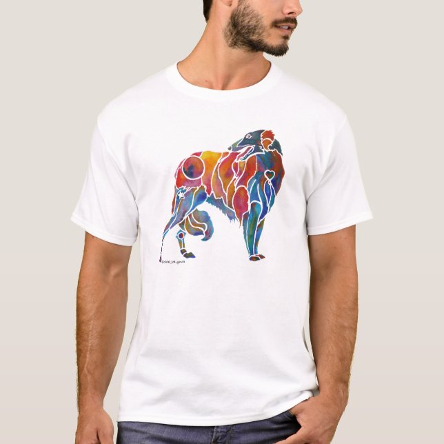 T-shirt Barzoï lunatique (Devant)