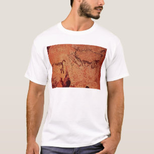 T-shirt Basculez la peinture d'une scène de chasse,