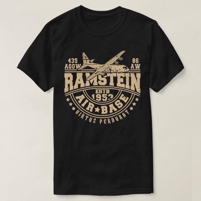 T-shirt Base aérienne Ramstein USAF Rhénanie Palatinat All (Design devant)