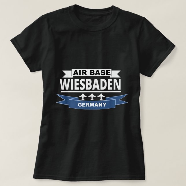 T-shirt Base aérienne Wiesbaden Allemagne US Air Force (Design devant)