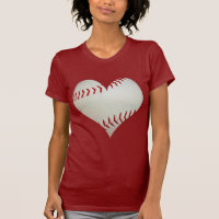 Base-ball américain dans une forme de coeur