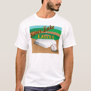 T-shirt Base-ball argenté de lac