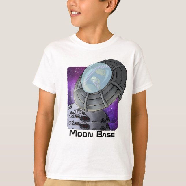 T-shirt Base de la lune (Devant)