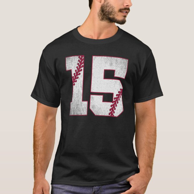 T-shirt Baseball 15e Anniversaire Baseball Jersey 15 ans O (Devant)