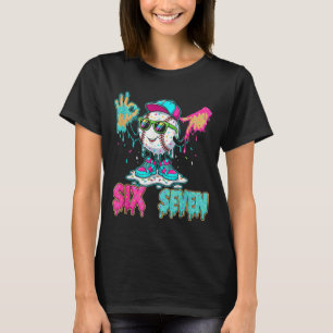T-shirt Baseball 67 Drip Six Seven Signes de la main Crème