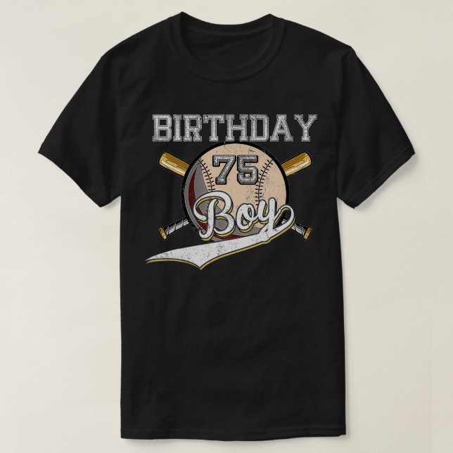 T-shirt Baseball 75e fête d'anniversaire 75 ans Baseball (Design devant)