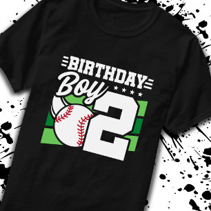 T-shirt Baseball Anniversaire 2 An Garçon 2ème Anniversair