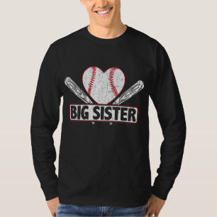 T-shirt Baseball Big Soeur Matching Famille Softball Baseb