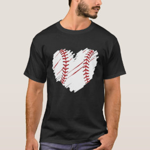 T-shirt Baseball Coeur mignon Maman Papa Hommes Femmes Sof