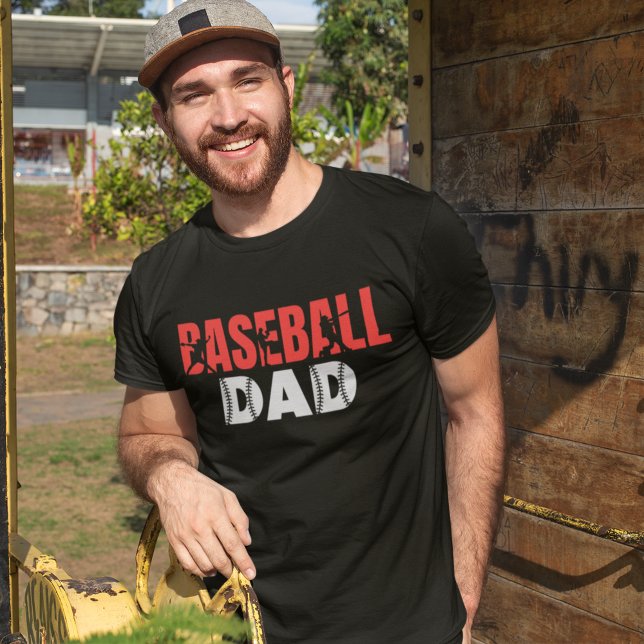 T-shirt Baseball Dad Linda Letras Rojas Baseball dad (Créateur téléchargé)