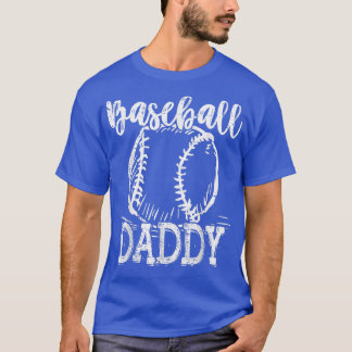 T-shirt Baseball Daddy Love Baseball Drôle