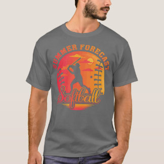 T-shirt Baseball d'été Prévision jours ensoleillés et Doub