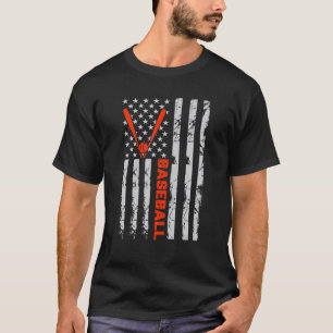 T-shirt Baseball Drapeau Sports Amateurs Sport Hommes Femm