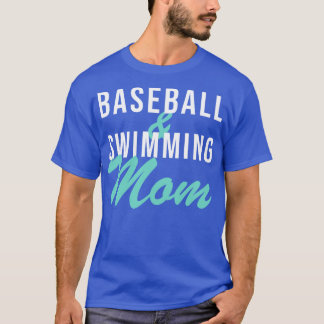 T-shirt Baseball et natation Maman Baseball Maman
