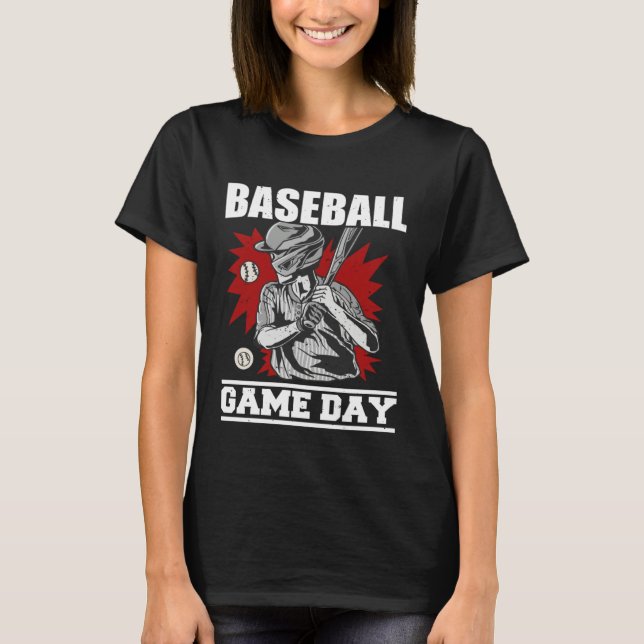T-shirt Baseball Game Day Baseball Bat Lovers For Men Kids (Devant)