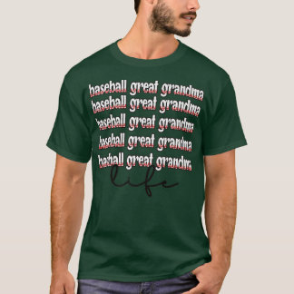 T-shirt Baseball grand grand grand-mère vie baseball grand