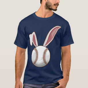 T-shirt Baseball Jour de Pâques Garçons Hommes Ball Bunny 