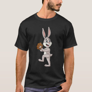 T-shirt Baseball Jour de Pâques Rabbin Pitcher Garçons Fil