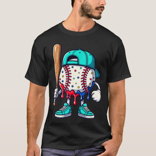 T-shirt Baseball Lifestyle 101 Apparel Youth Drip Baseball (Devant)