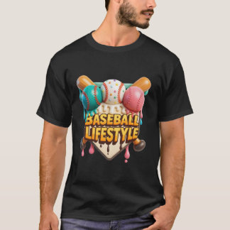 T-shirt Baseball Lifestyle Colorful Ice Cream Sports Thème