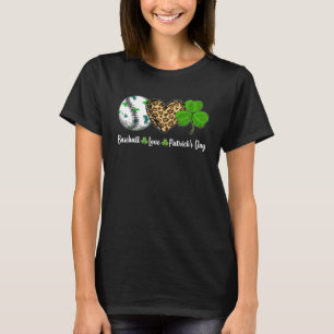 T-shirt Baseball Love Leopard Heart Shamrock D