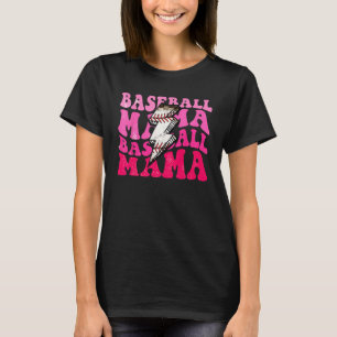 T-shirt Baseball Mama Thunder Empreinte de léopard Motheru