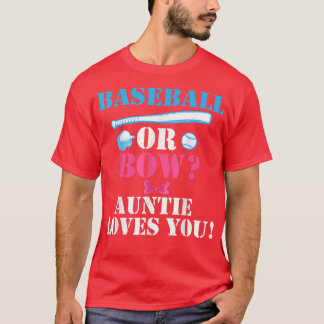 T-shirt Baseball ou Bow Auntie Aime You Gender Reveal 202