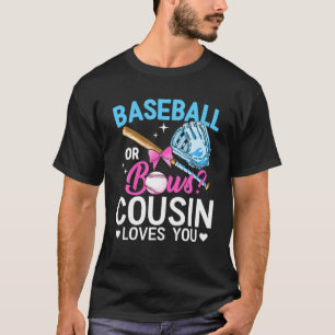 T-shirt Baseball Ou Bows Cousin Vous Aime Genre Révéler Pi