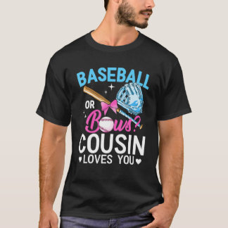 T-shirt Baseball Ou Bows Cousin Vous Aime Genre Révéler Pi