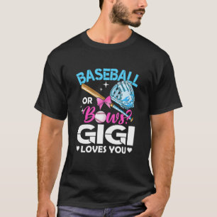 T-shirt Baseball Ou Bows Gigi Vous Aime Genre Révéler Rose