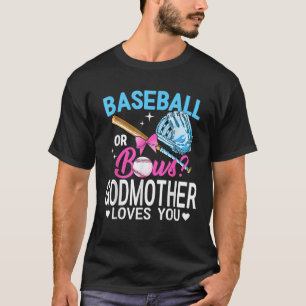 T-shirt Baseball Ou Bows Godmère Vous Aime Révéler Le Sexe