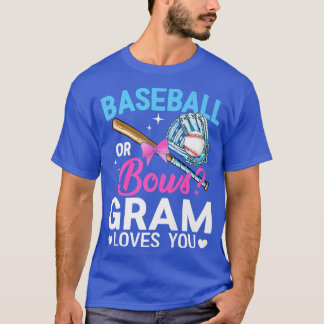 T-shirt Baseball Ou Bows Gram Vous Aime Genre Reveal Gran