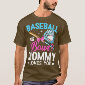 T-shirt Baseball Ou Bows Maman Vous Aime Révéler Le Sexe10